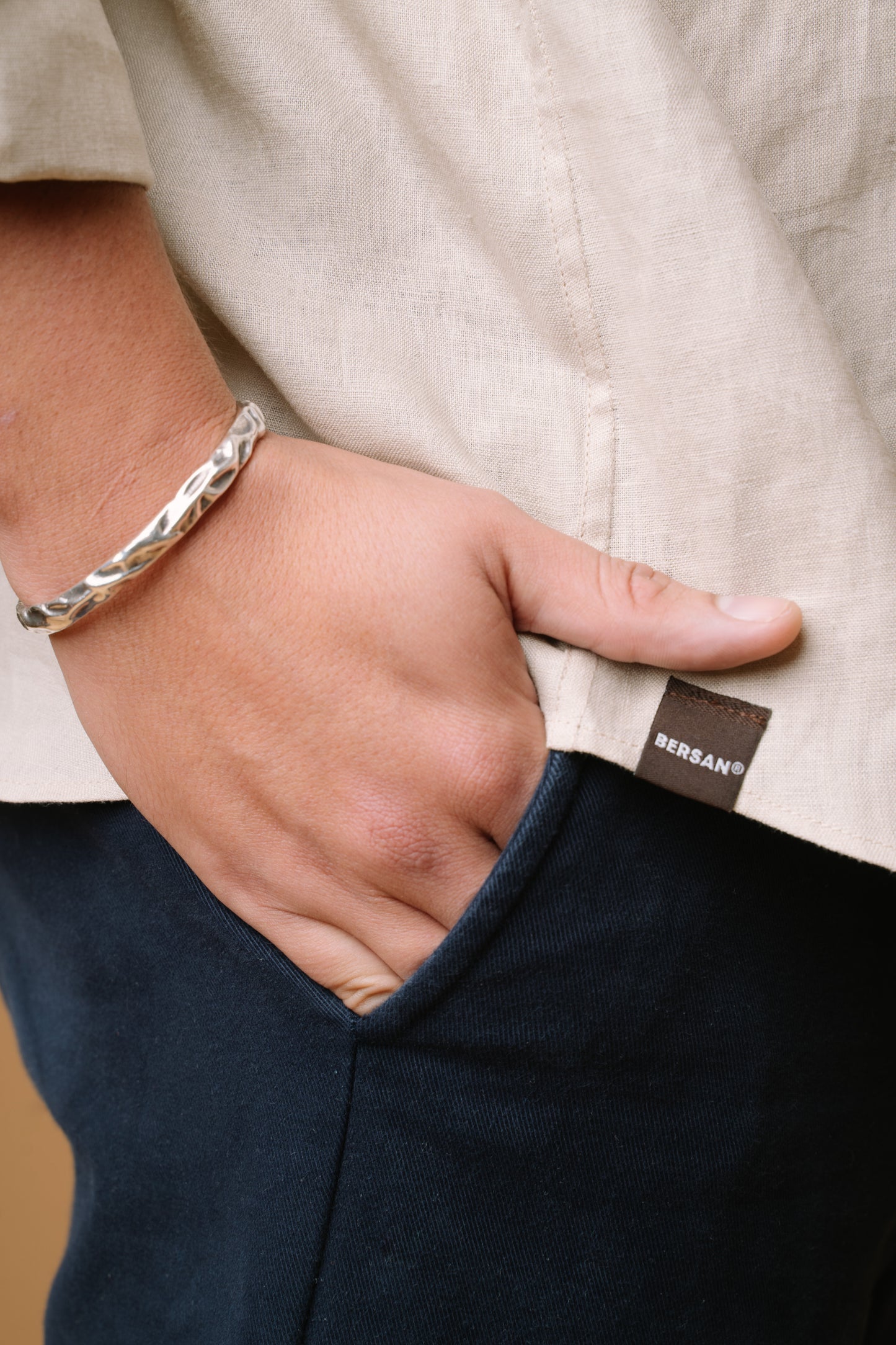 BEIGE 100% LINEN SHIRT